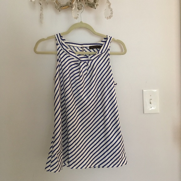 Silky striped blouse with keyhole back - Picture 2 of 6